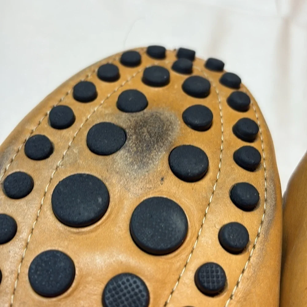 📪 Mercanti Fiorentini Tan Leather Flats with Horsebit Detail